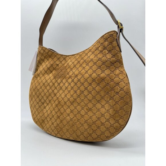 MANGO MNG suede and leather shoulder bag - Brown - Picture 9 of 10